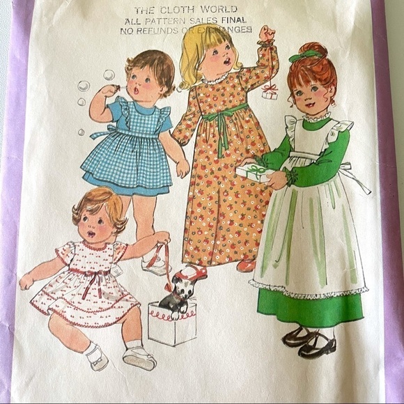 Vintage Simplicity Toddler Dress Sewing Pattern - Picture 3 of 7